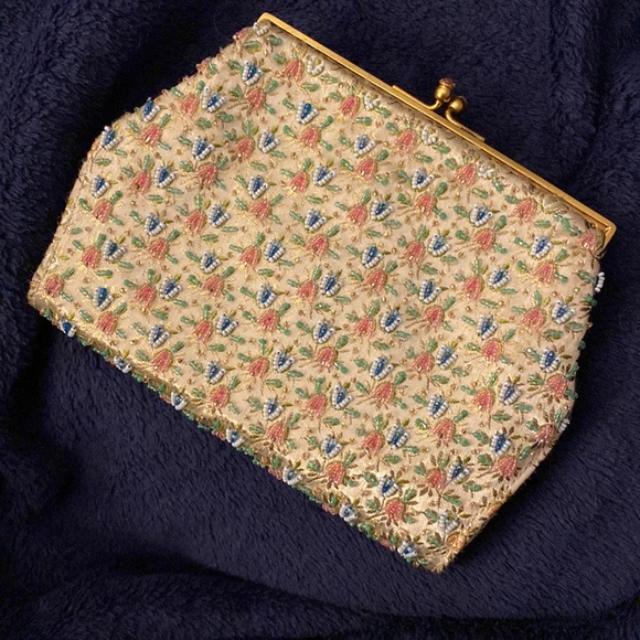 Vintage 60s Duizend-Gans Paris couture beaded clutch - Picture 2 of 16